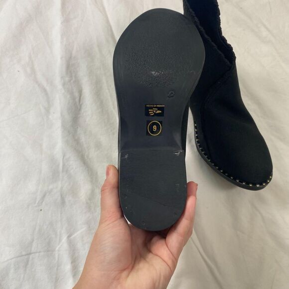 Charleston Shoe Company Barcelona Boot 1 Black Western Studded Ankle Boots US 9 - Picture 7 of 8